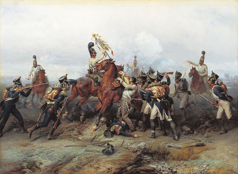 Feat of Cavalry Regiment at the battle of Austerlitz in 1805.